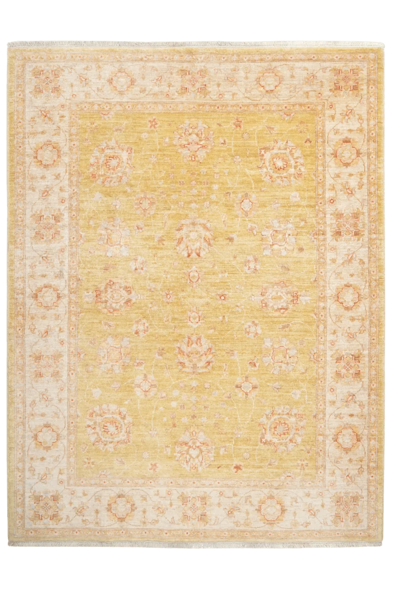 Kaizar · Handgeknüpft – Gelb, 194x150 cm