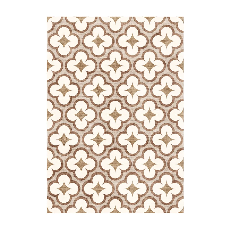 Geometrischer Outdoor Teppich - Mosaic Clover Terra