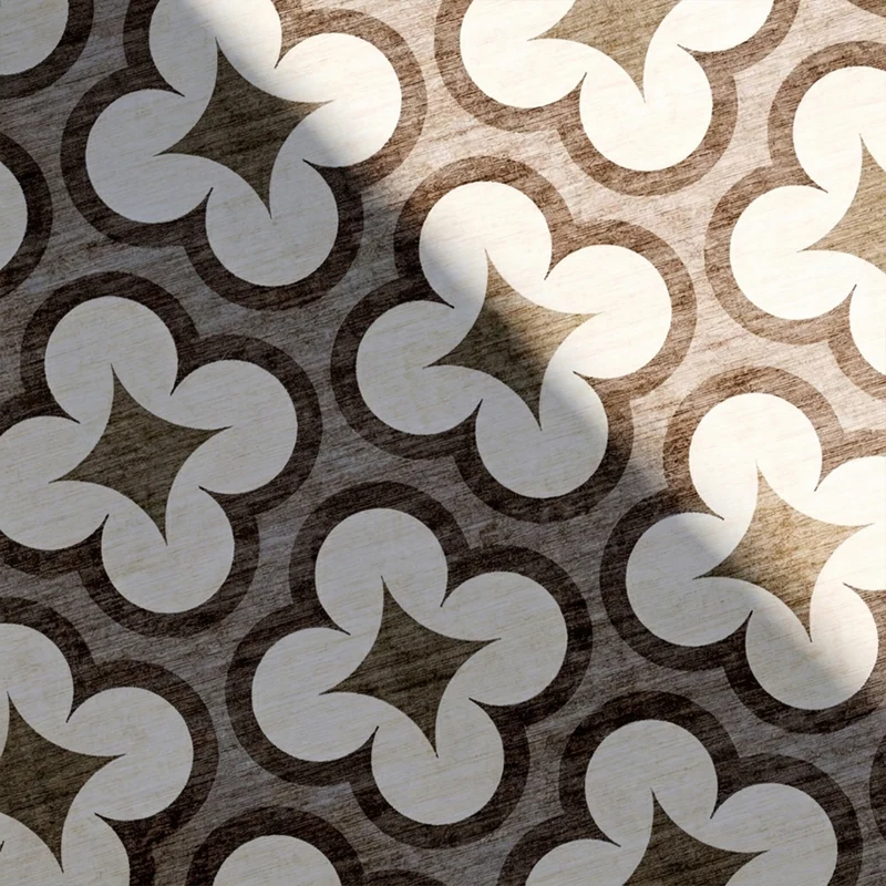Geometrischer Outdoor Teppich - Mosaic Clover Terra