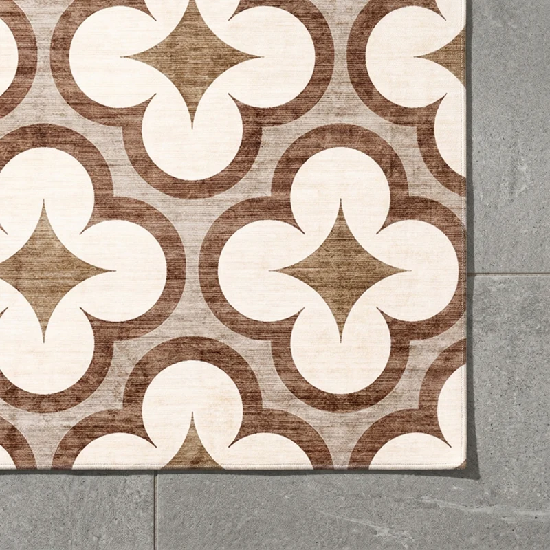 Geometrischer Outdoor Teppich - Mosaic Clover Terra