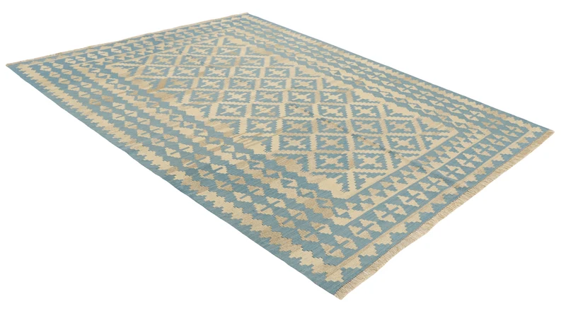 MY-RUG Teppich "Kelim" Rauten-& Diamantmuster, Handgewebt