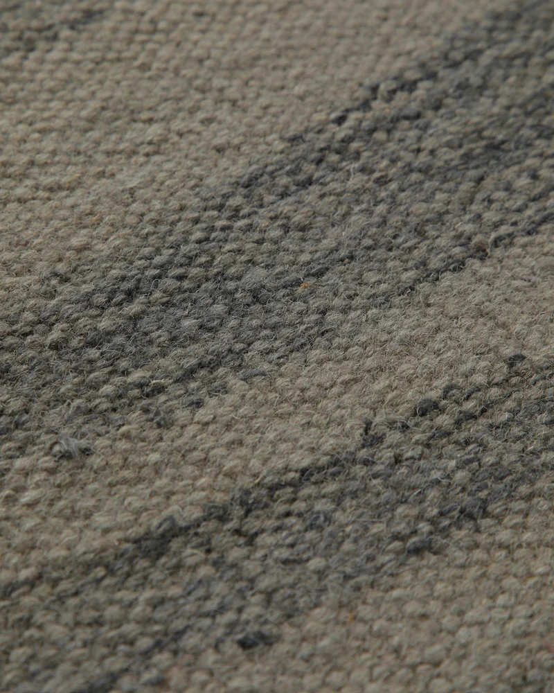 Handwebteppich Wolle Wellenstruktur grau 160x230 cm