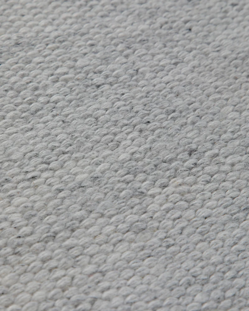 Handwebteppich Wolle Struktur hellgrau 160x230 cm