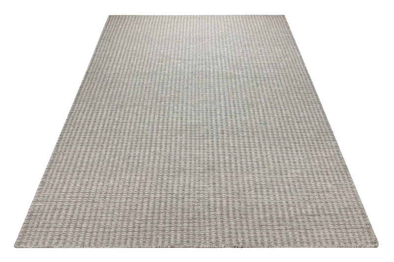 Handwebteppich Wolle meliert grau 160x230 cm