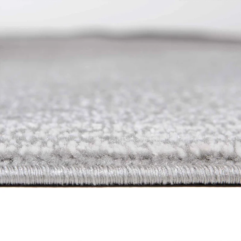 Teppich Modern Geometrische Muster Kurzflorig Grau Schwarz Weiß Meliert