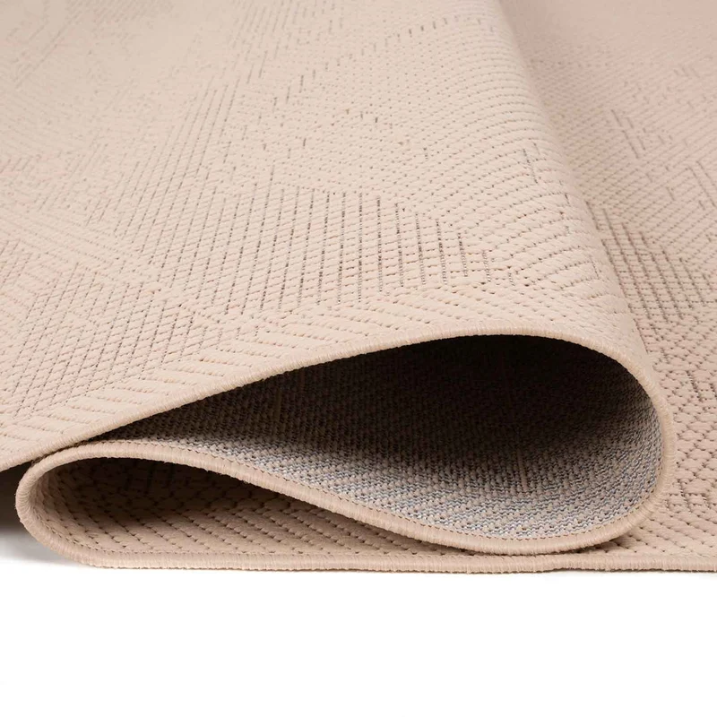 Teppiche In- und Outdoor Flachgewebe Terrassen Natur Look In Grau & Beige