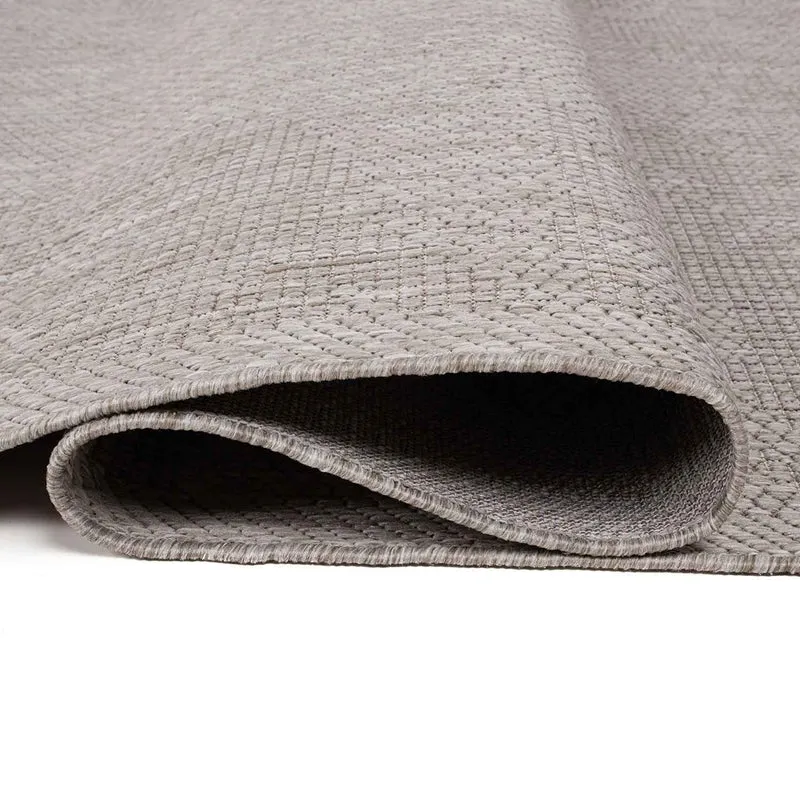 Teppiche In- und Outdoor Flachgewebe Terrassen Natur Look In Grau & Beige
