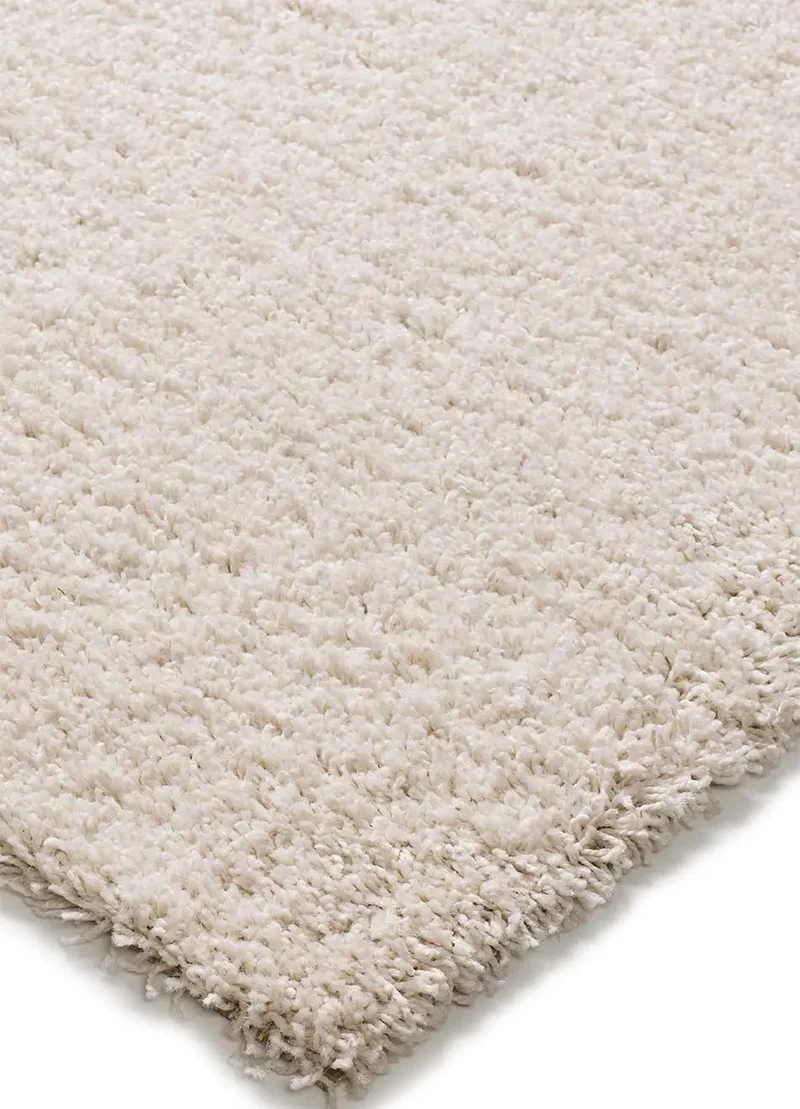 Alfombra shaggy a medida Catay Liso Blanco