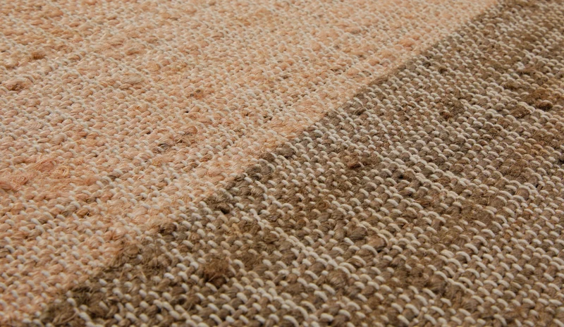 160x230 Teppich Wohnzimmer Drei Töne, eine Landschaft – Streifenteppich in Erdfarben