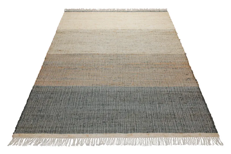 160x230 Teppich Wohnzimmer Sand zu Stein – Jute-Verlauf in Tönen