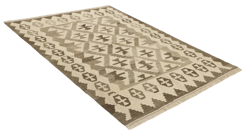 MY-RUG Teppich "Kelim" Rauten-& Diamantmuster, Handgewebt