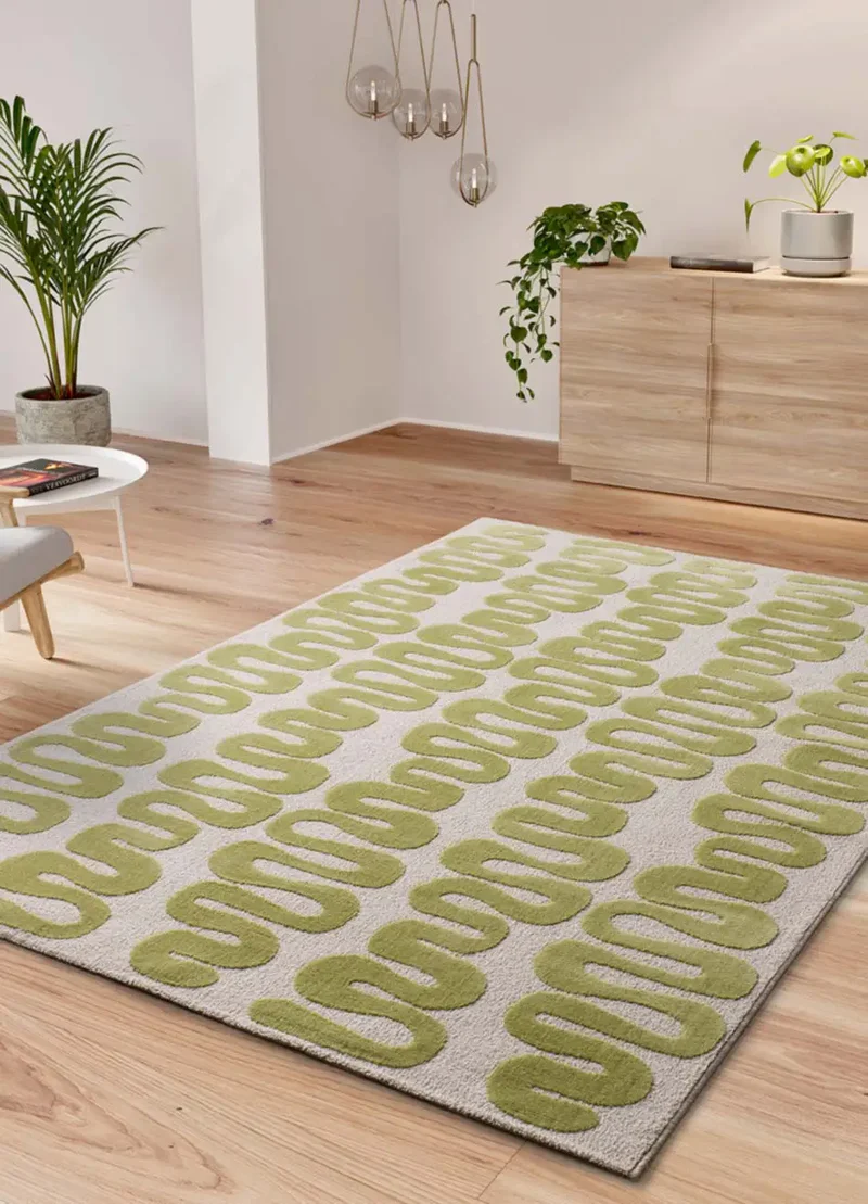 Alfombra retro Flashy 25409 Verde