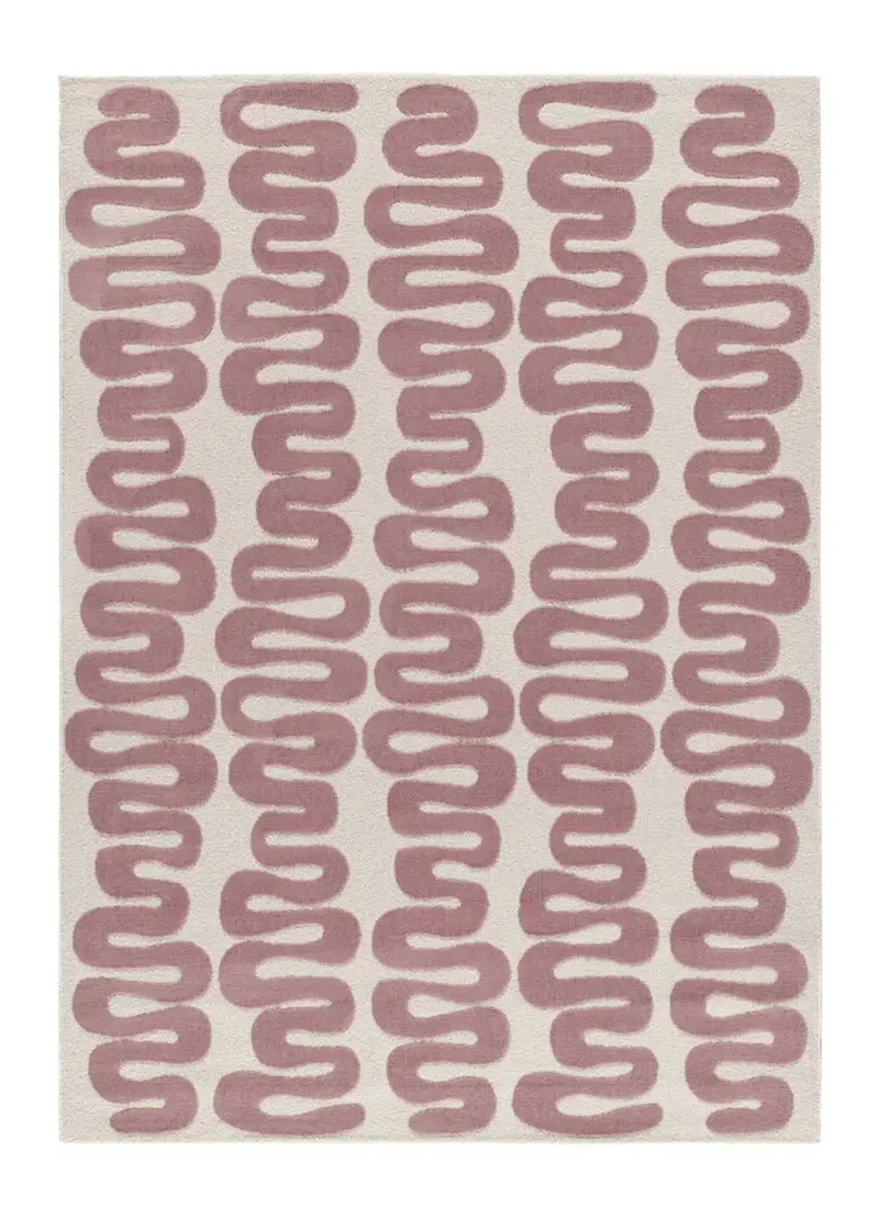 Alfombra retro Flashy 25409 Rosa