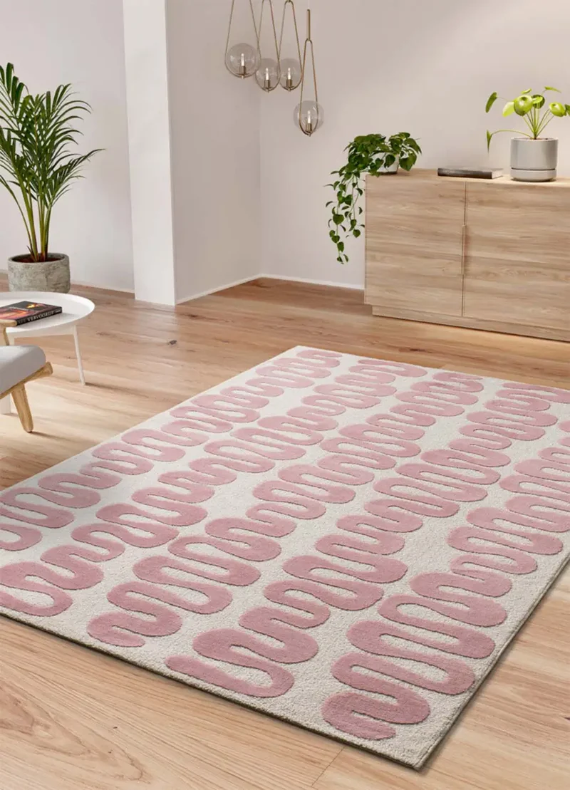 Alfombra retro Flashy 25409 Rosa