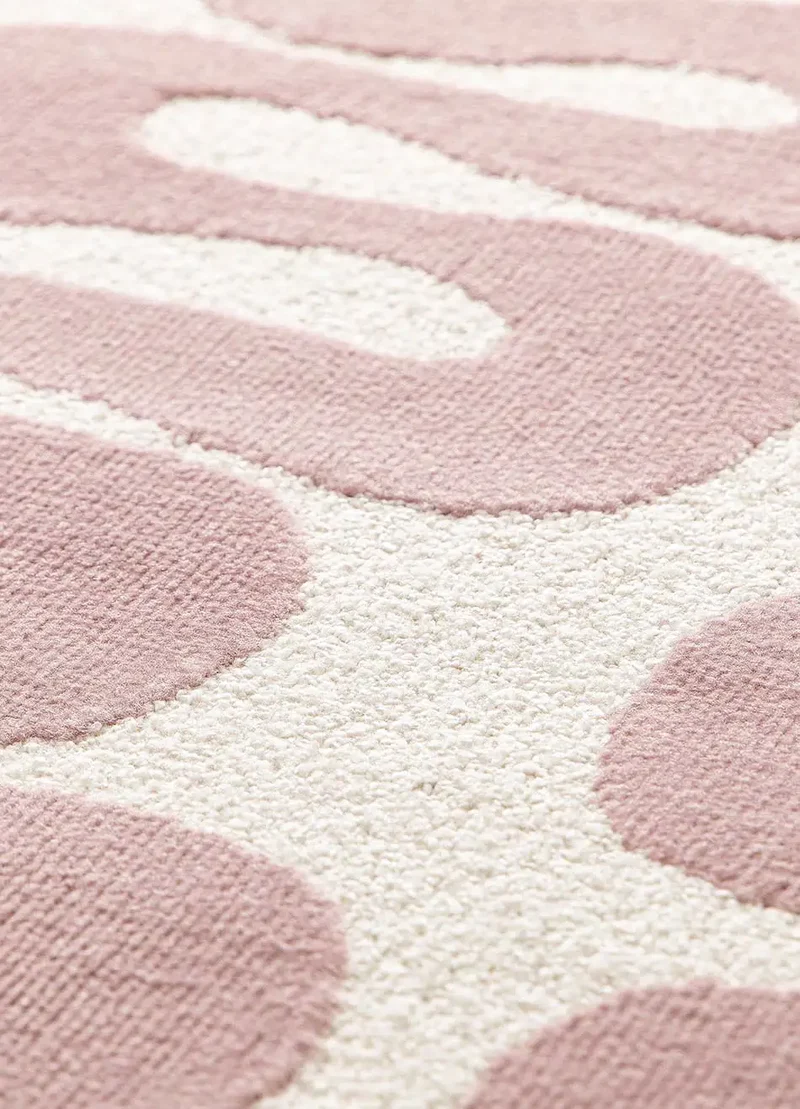 Alfombra retro Flashy 25409 Rosa