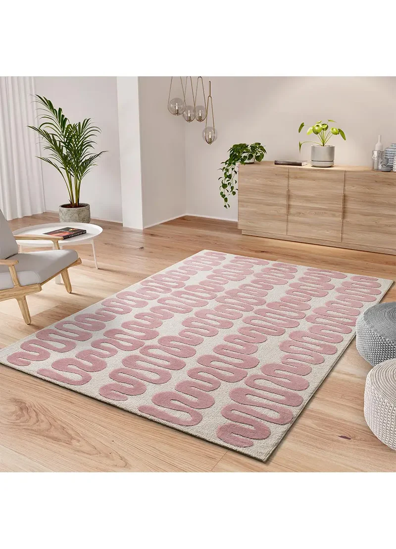 Alfombra retro Flashy 25409 Rosa