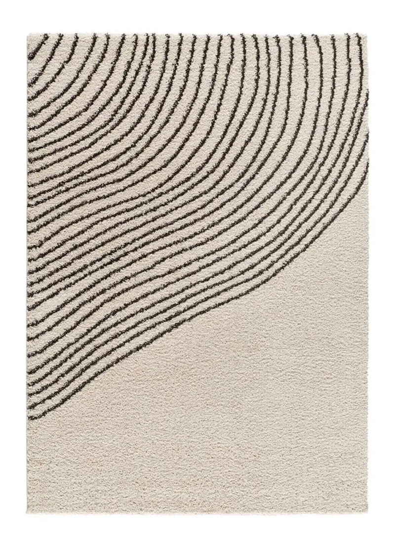 Alfombra shaggy ondas Lush Coastalina Blanco