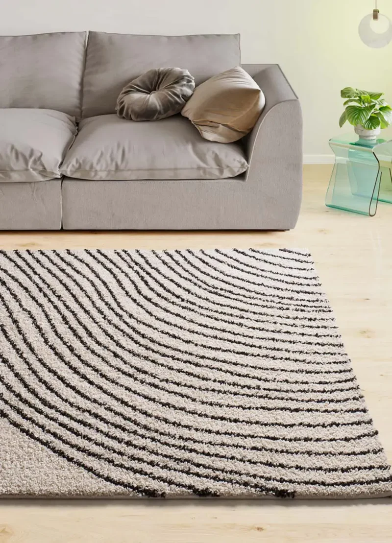 Alfombra shaggy ondas Lush Coastalina Blanco