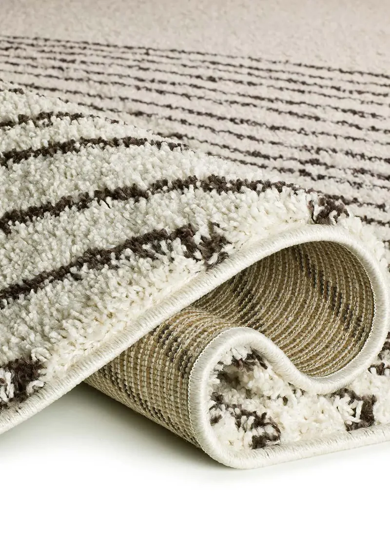 Alfombra shaggy ondas Lush Coastalina Blanco