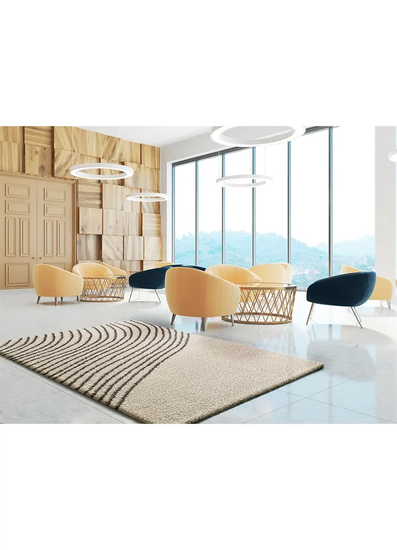 Alfombra shaggy ondas Lush Coastalina Blanco