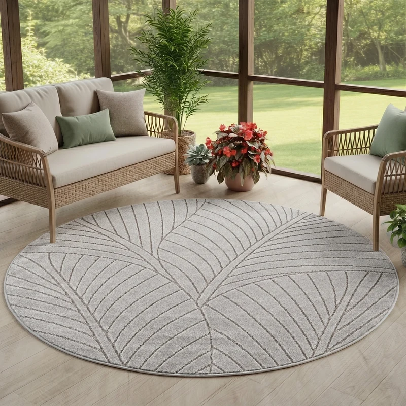 Carpettex Kurzflor Teppich 3D Hoch-Tief Skandi Boho Indoor Outdoor