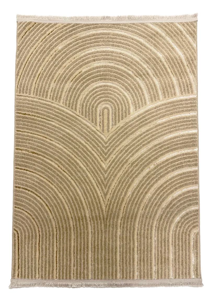Teppich kurzflor Wohnzimmer, Schlafzimmer, flur, küche dünn Boho Design Lurex Hoch-Tief-Effekt 3D Weich