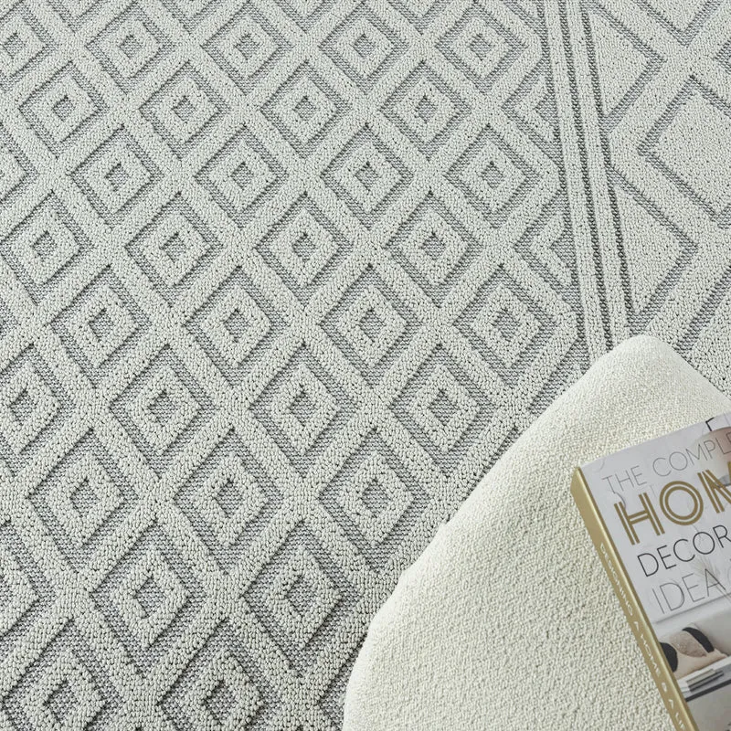 Teppich Boho Hochflor Wohnzimmer, Schlafzimmer, Modern Skandinavisch, Waschbarer Teppich 3D