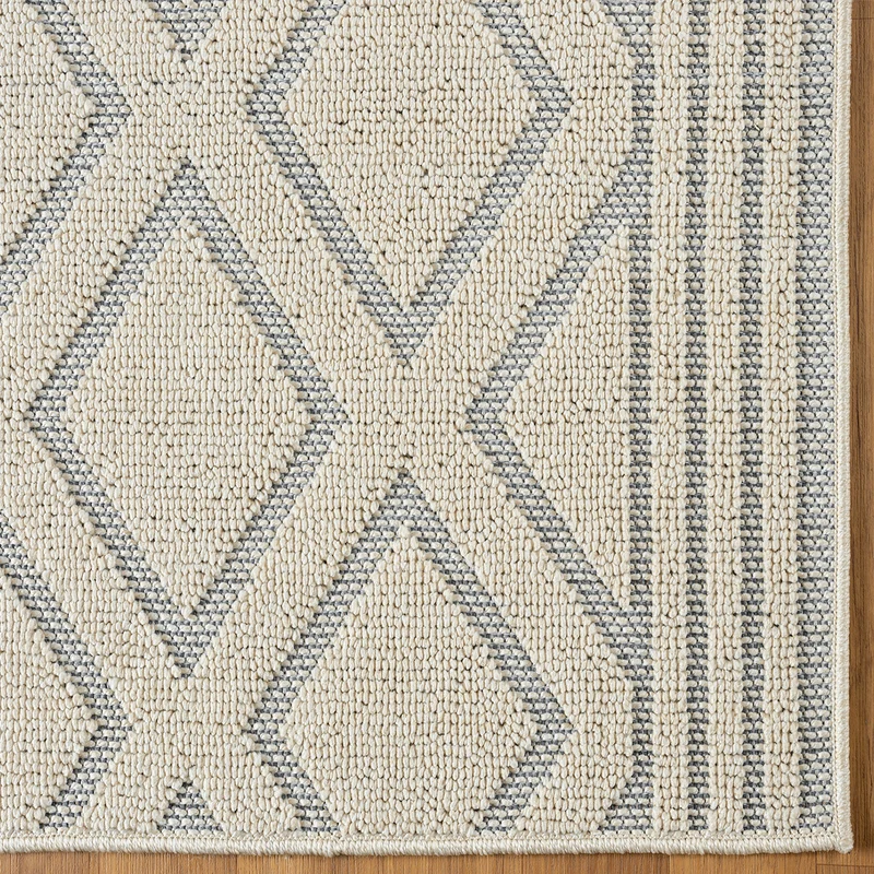 Teppich Boho Hochflor Wohnzimmer, Schlafzimmer, Küche, Flur, Waschbarer Teppich 3D