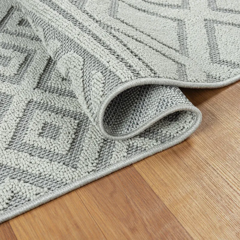 Teppich Boho Hochflor Wohnzimmer, Schlafzimmer, Küche, Flur, Waschbarer Teppich 3D