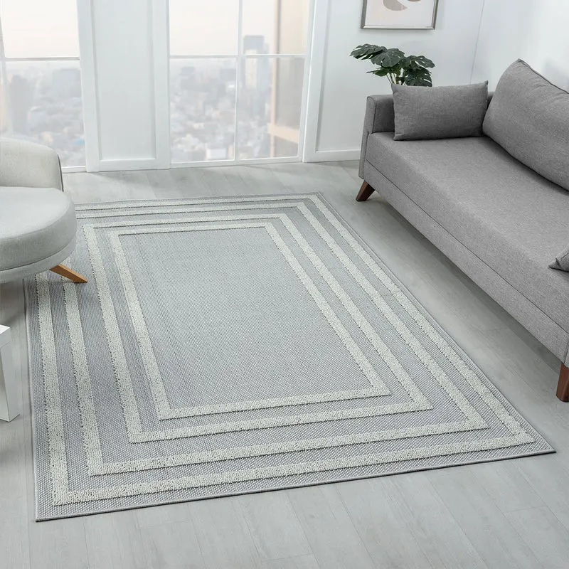 Teppich Boho Hochflor Wohnzimmer, Schlafzimmer, Küche, Flur, Waschbarer Teppich 3D