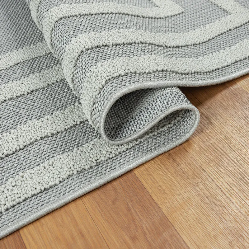 Teppich Boho Hochflor Wohnzimmer, Schlafzimmer, Küche, Flur, Waschbarer Teppich 3D