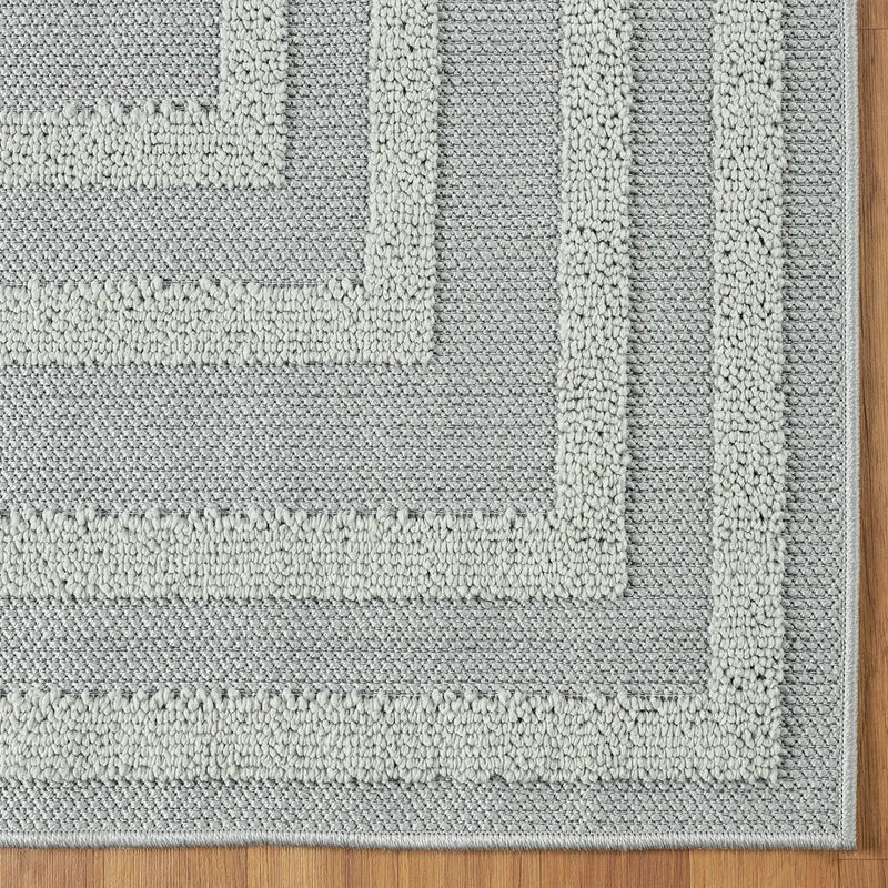 Teppich Boho Hochflor Wohnzimmer, Schlafzimmer, Küche, Flur, Waschbarer Teppich 3D