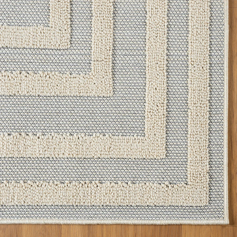 Teppich Boho Hochflor Wohnzimmer, Schlafzimmer, Küche, Flur, Waschbarer Teppich 3D