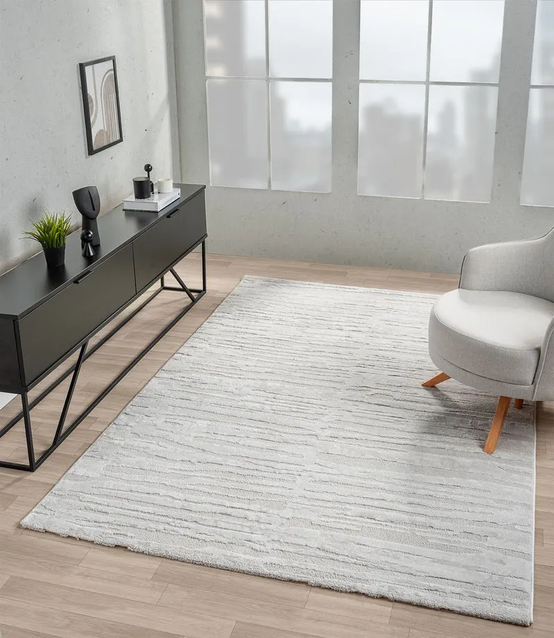 Moderner Kurzflor Teppich Wohnzimmer Schlafzimmer in Hoch-Tief-Effekt, 3D Effekt Ultra weich