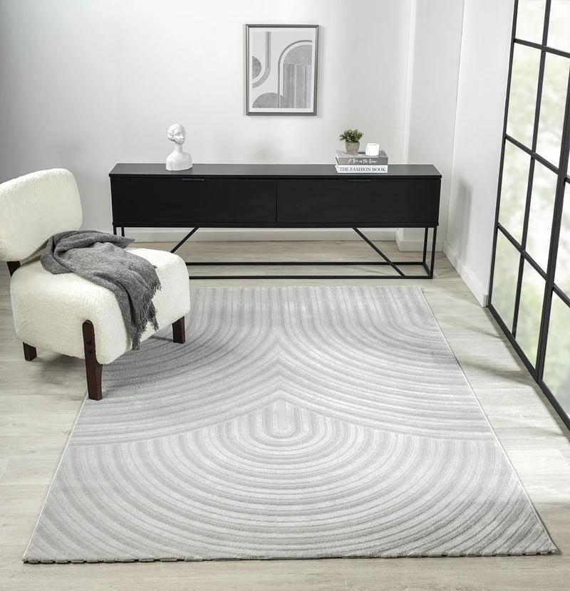 Teppich Wohnzimmer Kurzflor Schlafzimmer Wellen Hochtief-Muster/ Modern lebendige Optik
