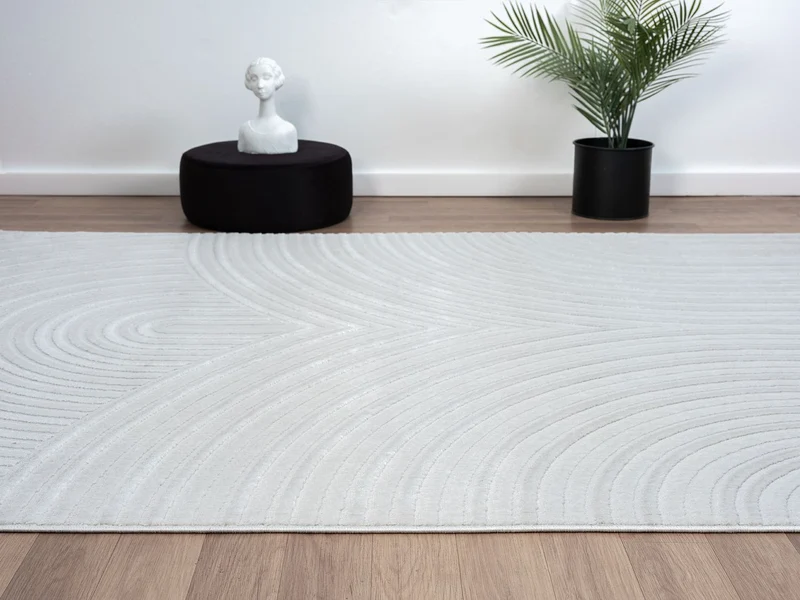 Teppich Wohnzimmer Kurzflor Schlafzimmer Wellen Hochtief-Muster/ Modern lebendige Optik