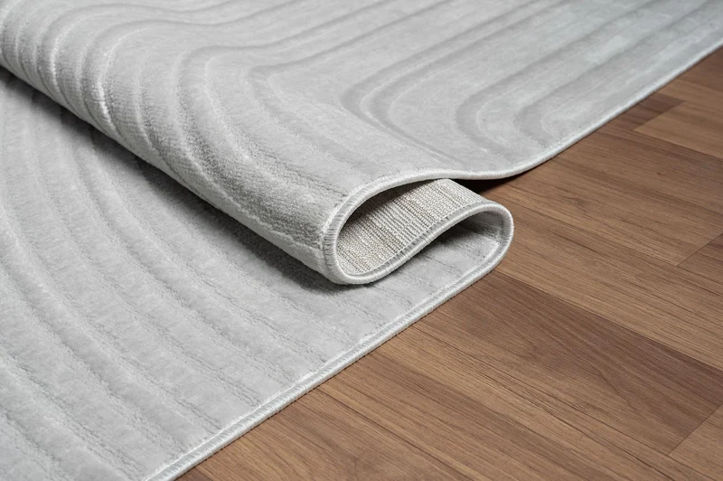 Teppich Wohnzimmer Kurzflor Schlafzimmer Wellen Hochtief-Muster/ Modern lebendige Optik