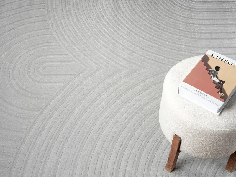Teppich Wohnzimmer Kurzflor Schlafzimmer Wellen Hochtief-Muster/ Modern lebendige Optik