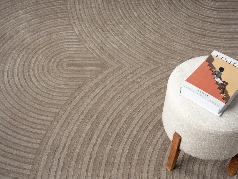 Teppich Wohnzimmer Kurzflor Schlafzimmer Wellen Hochtief-Muster/ Modern lebendige Optik