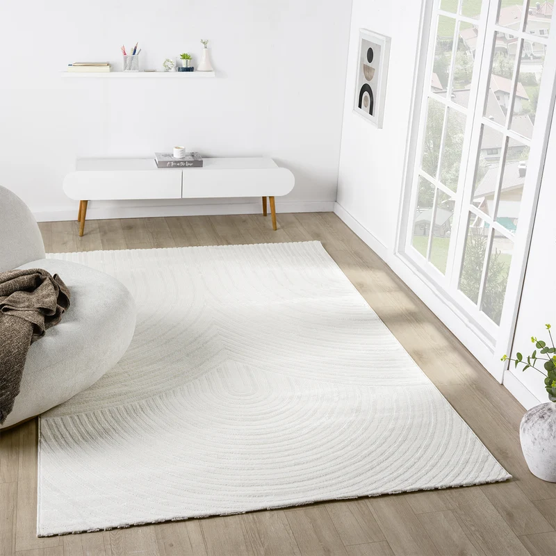 Teppich Wohnzimmer Kurzflor Schlafzimmer Wellen Hochtief-Muster/ Modern lebendige Optik