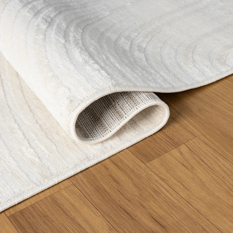 Teppich Wohnzimmer Kurzflor Schlafzimmer Wellen Hochtief-Muster/ Modern lebendige Optik