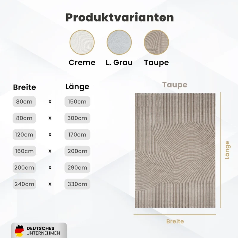 Teppich Wohnzimmer Kurzflor Schlafzimmer Wellen Hochtief-Muster/ Boho Sakndi