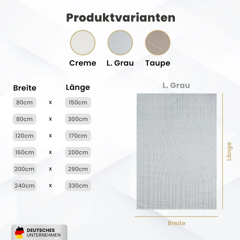 Teppich Wohnzimmer Kurzflor Schlafzimmer Wellen Hochtief-Muster/ Boho Sakndi