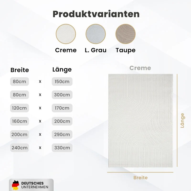 Teppich Wohnzimmer Kurzflor Schlafzimmer Wellen Hochtief-Muster/ Boho Sakndi