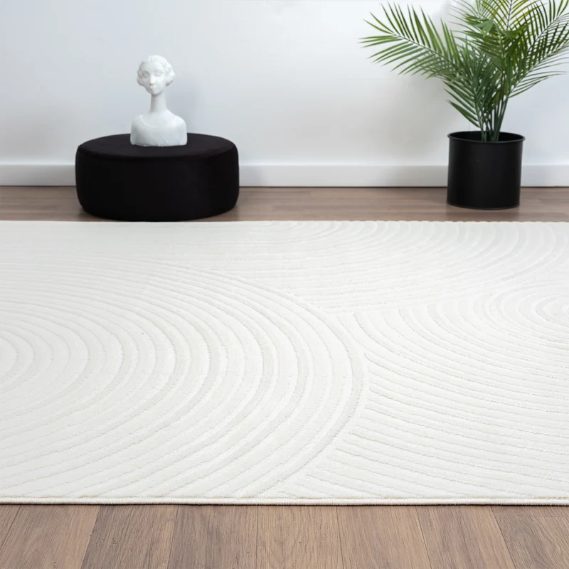 Teppich Wohnzimmer Kurzflor Schlafzimmer Wellen Hochtief-Muster/ Boho Sakndi