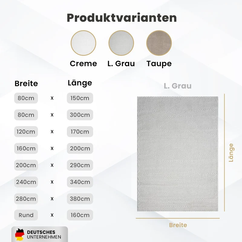Teppich Kurzflor Wohnzimmer Rauten Hochtief-Muster/ 3D-Effekt Schlafzimmer Boho