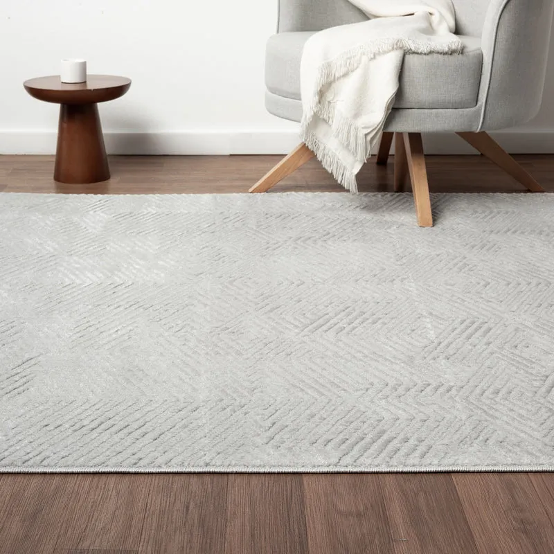 Teppich Kurzflor Wohnzimmer Rauten Hochtief-Muster/ 3D-Effekt Schlafzimmer Boho