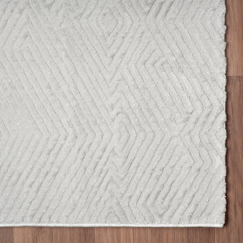Teppich Kurzflor Wohnzimmer Rauten Hochtief-Muster/ 3D-Effekt Schlafzimmer Boho