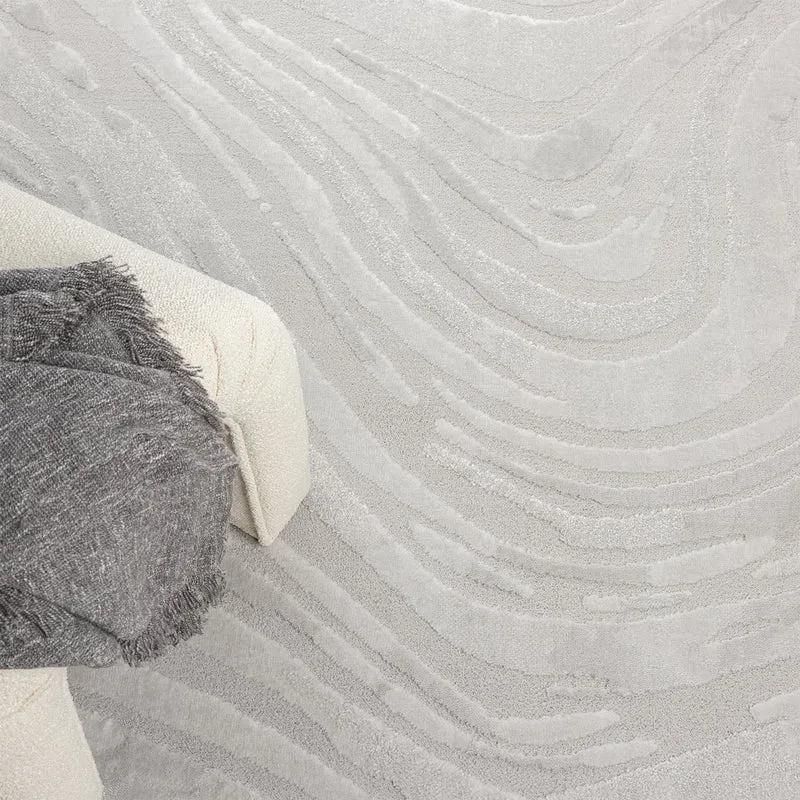 Teppich Wohnzimmer teppich Schlafzimmer 3D Effekt modern Weich kurzflor Wellenmuster Qualitativ