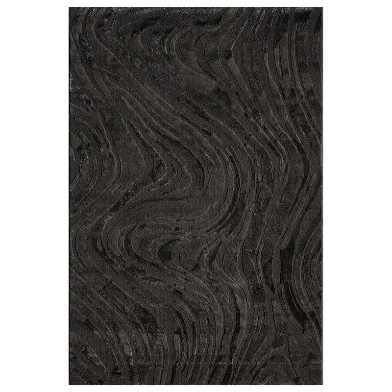 Teppich Wohnzimmer teppich Schlafzimmer 3D Effekt modern Weich kurzflor Wellenmuster Qualitativ